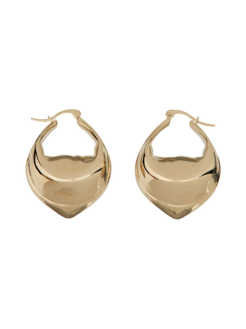 Gold Tortellini Hoop Earrings 2