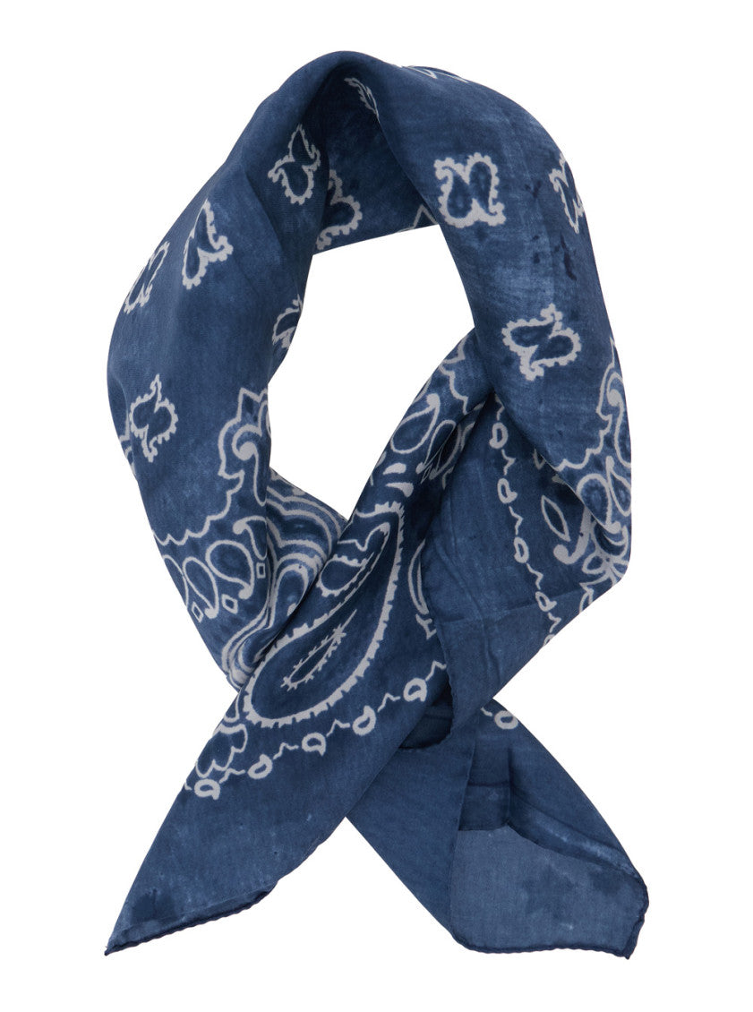 Blue Printed Scarf 2