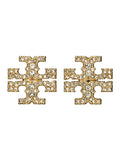 Gold Crystal Stud Earrings 1