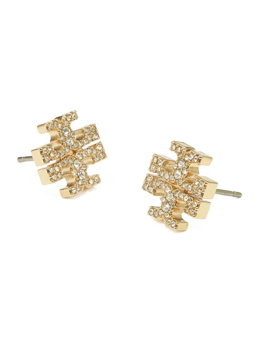 Gold Crystal Stud Earrings 2
