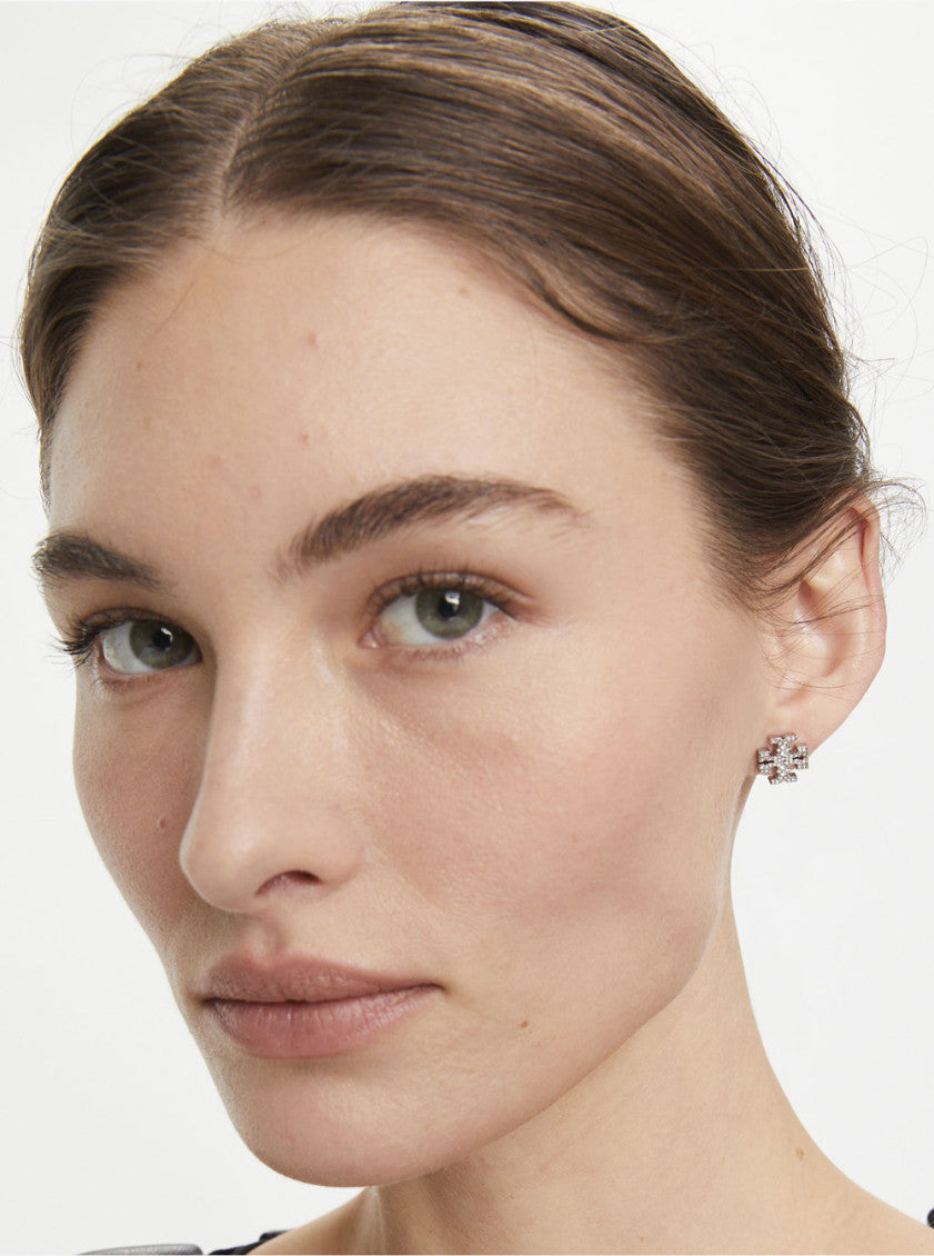Gold Crystal Stud Earrings 3