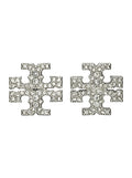 Silver Crystal Stud Earrings 1