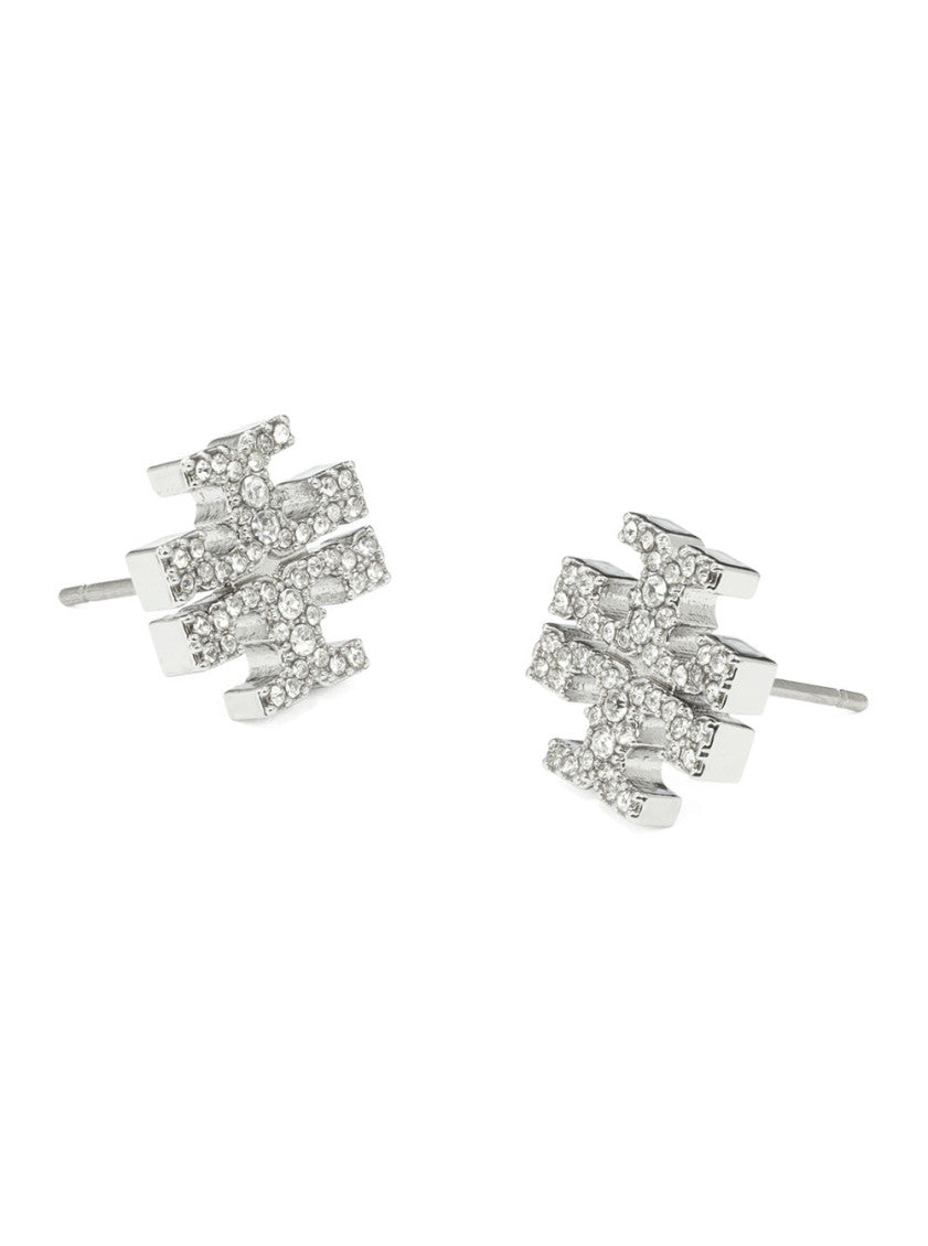 Silver Crystal Stud Earrings 2