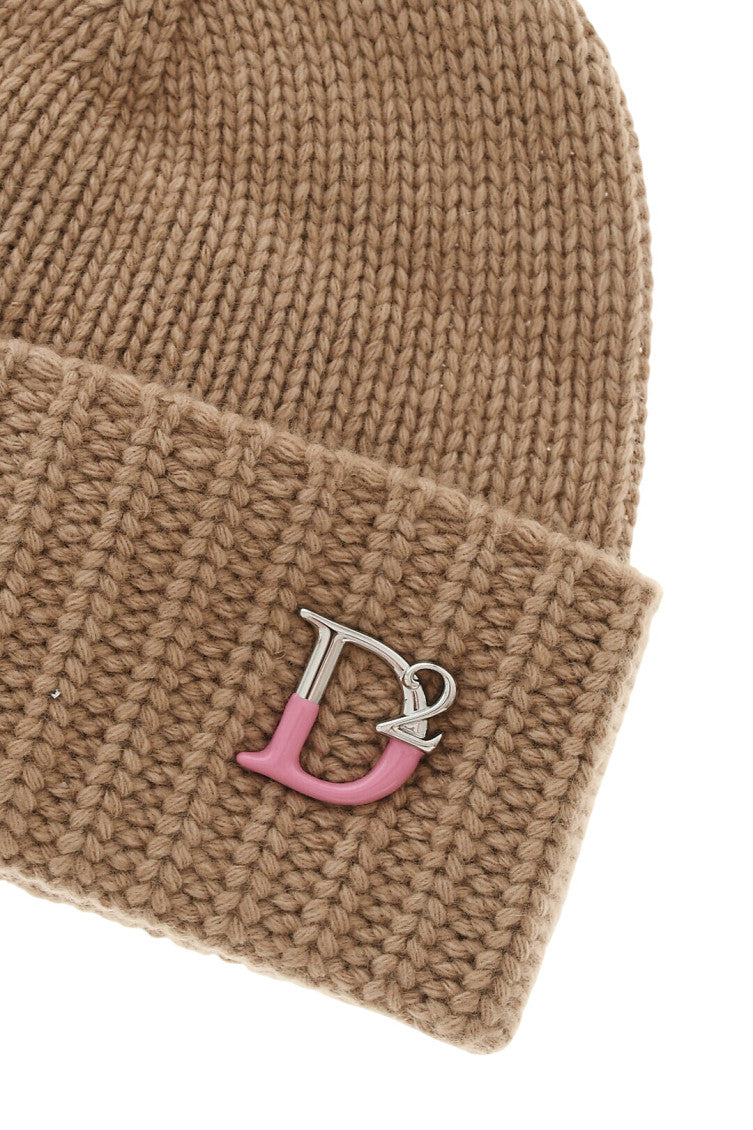 Brown Logo Beanie Cap 2