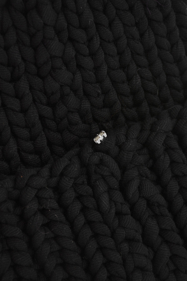 Black Knitted Beanie Cap 3