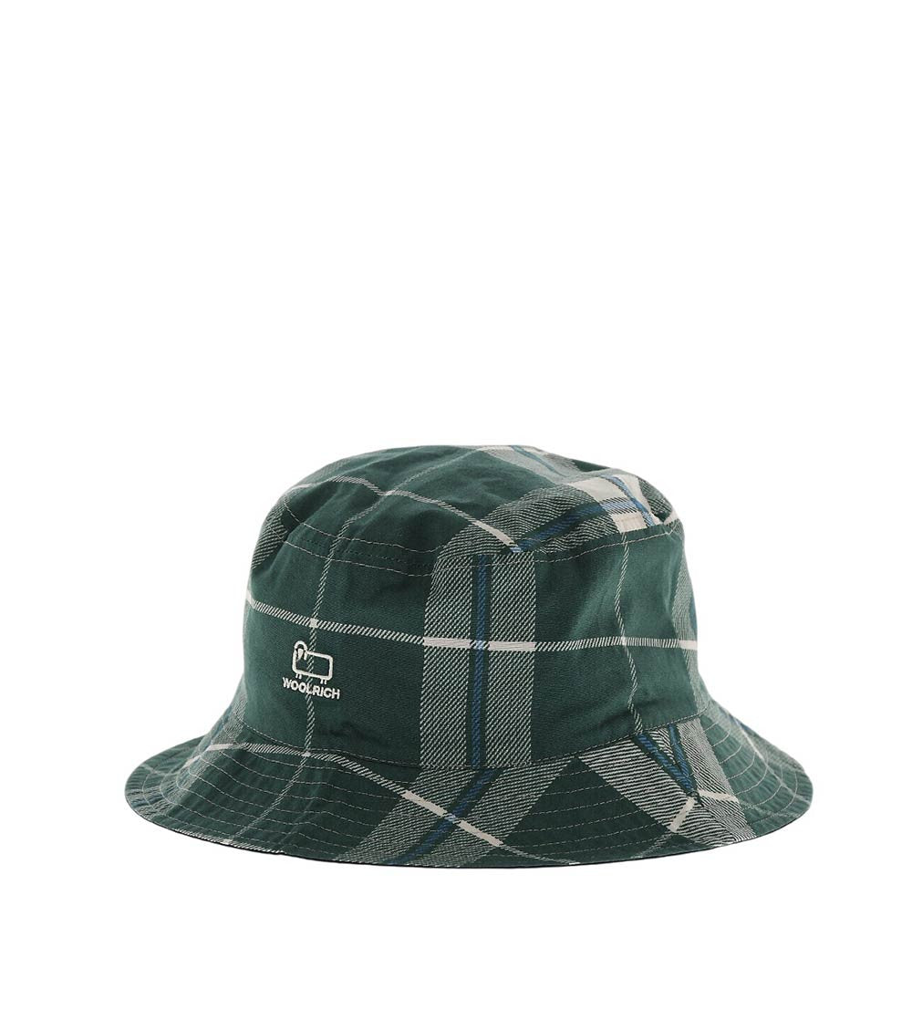 Dark Green Plaid Bucket Hat 1