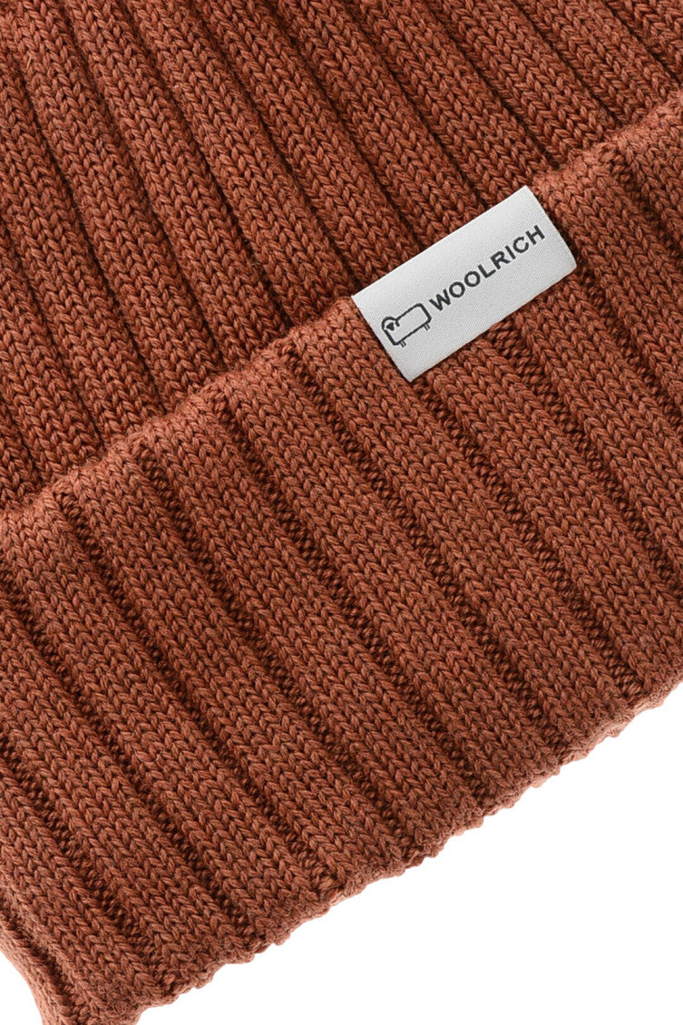 Orange Ribbed Logo Beanie Cap 2