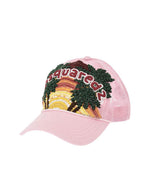 Pink Tropical Embellished Baseball Cap 1