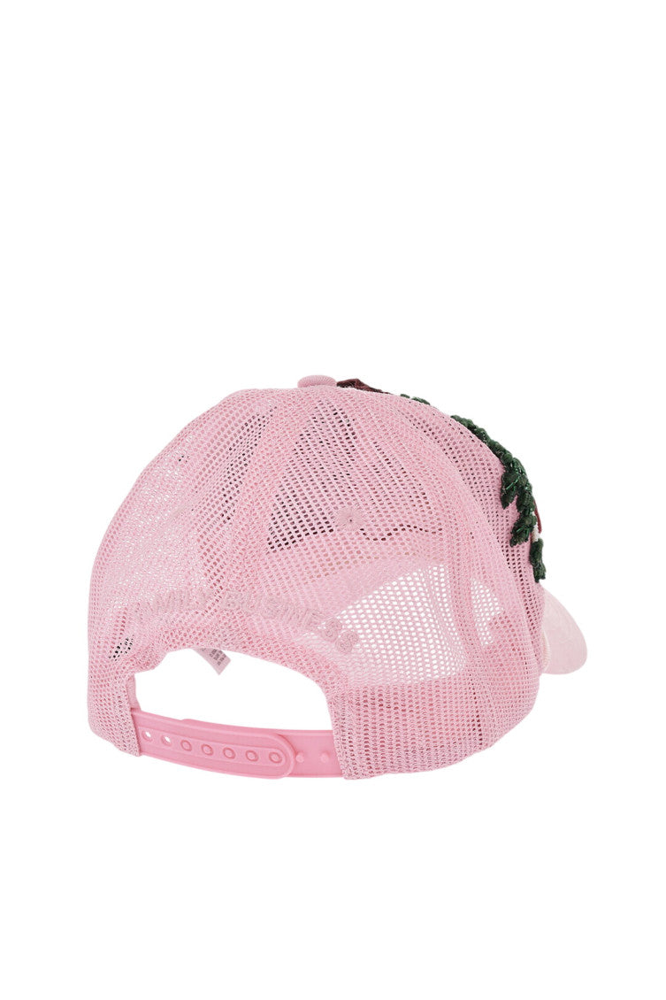 Pink Tropical Embellished Baseball Cap 2