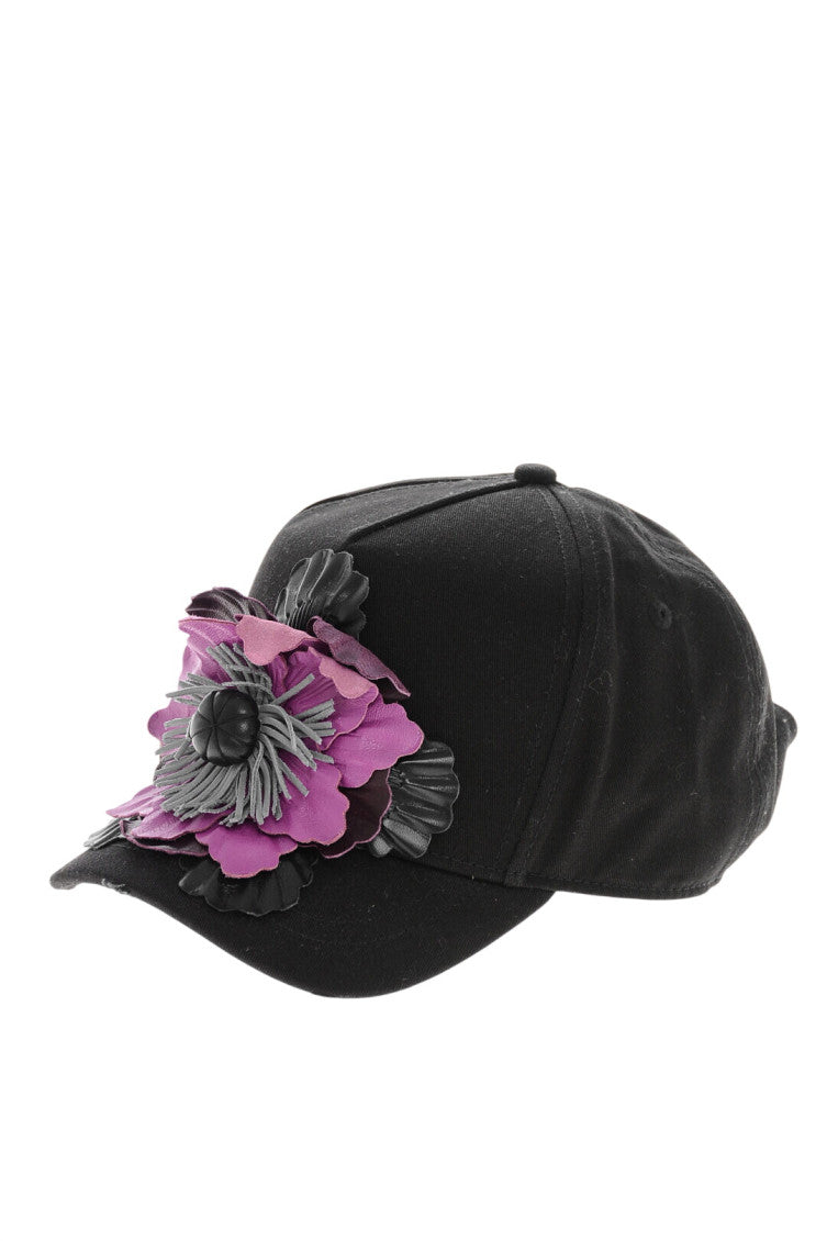 Black Embellished Baseball Cap 1