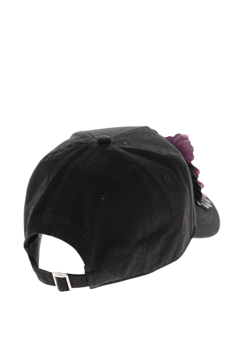 Black Embellished Baseball Cap 2