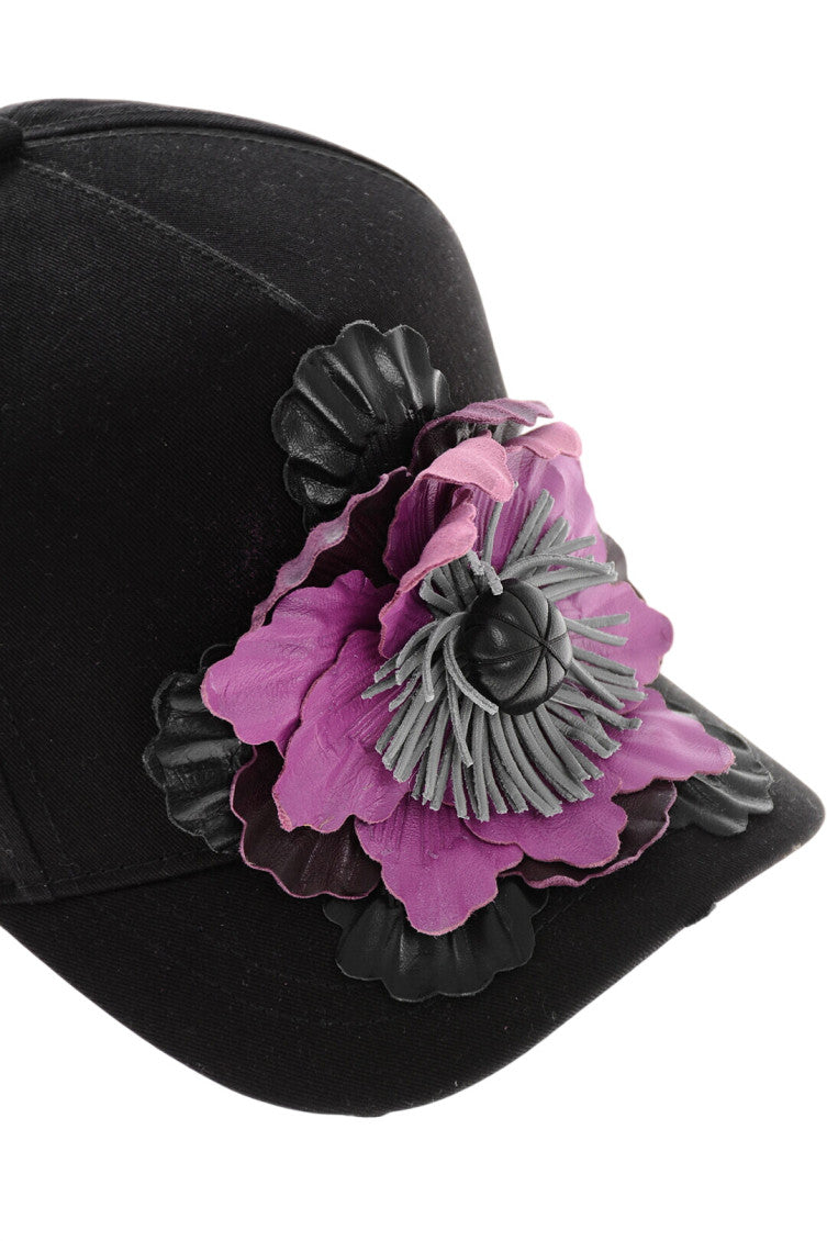 Black Embellished Baseball Cap 3