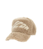 Beige Textured Baseball Cap 1