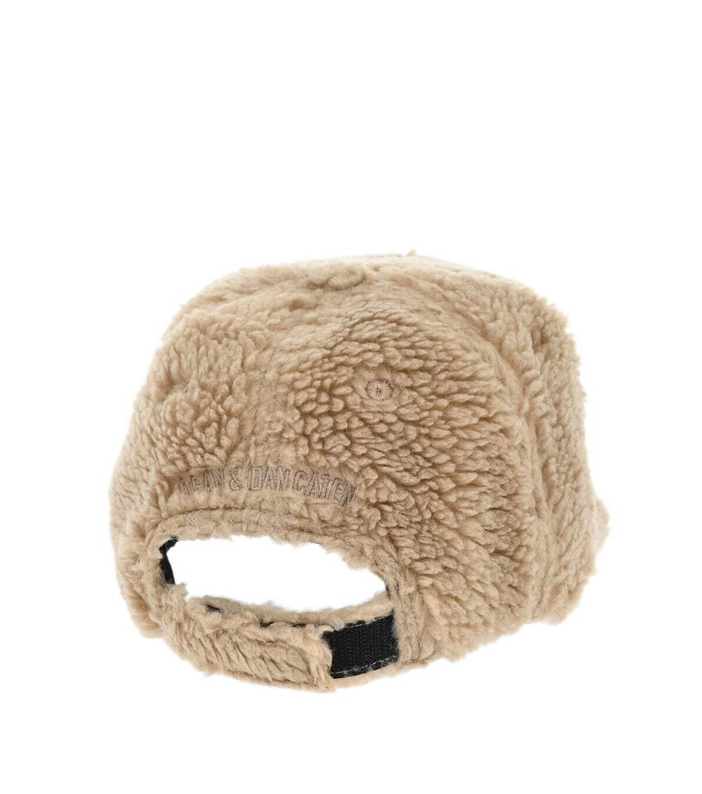 Beige Textured Baseball Cap 2
