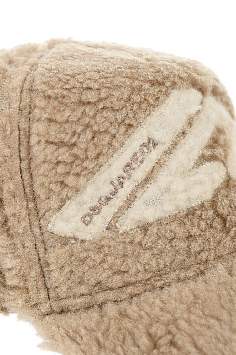 Beige Textured Baseball Cap 3