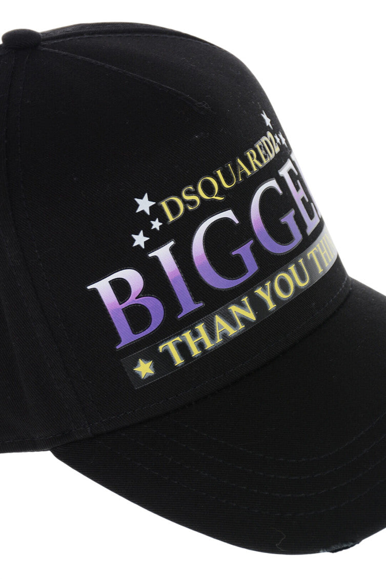 Black Graphic Baseball Cap 2