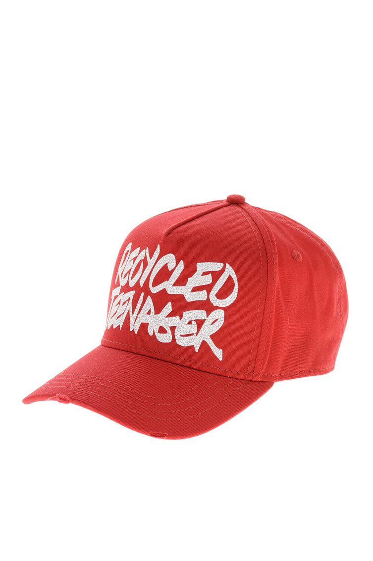 Red Graphic Baseball Cap 1