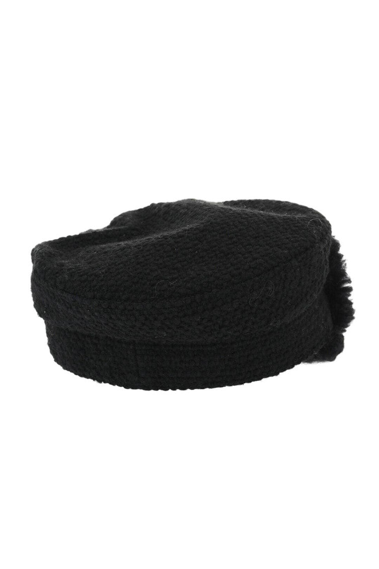 Black Textured Breton Hat 2