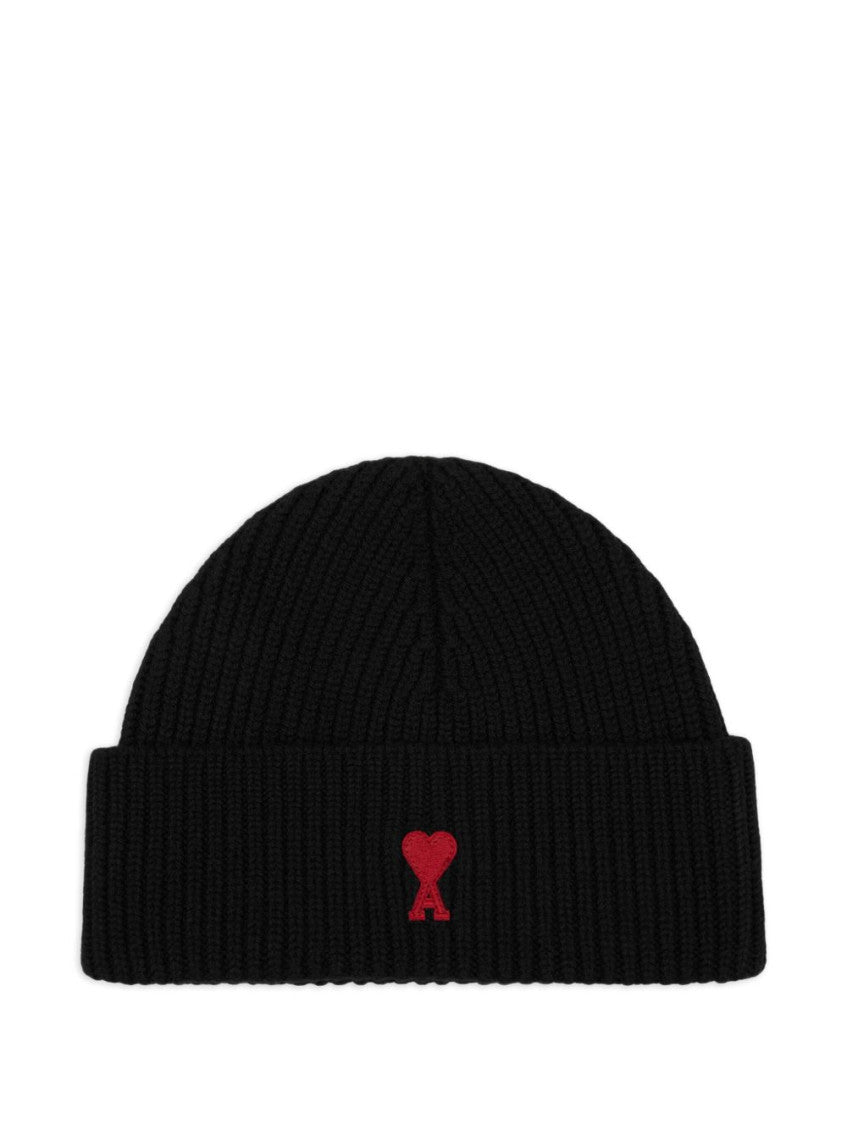 Black Textured Beanie Cap 1
