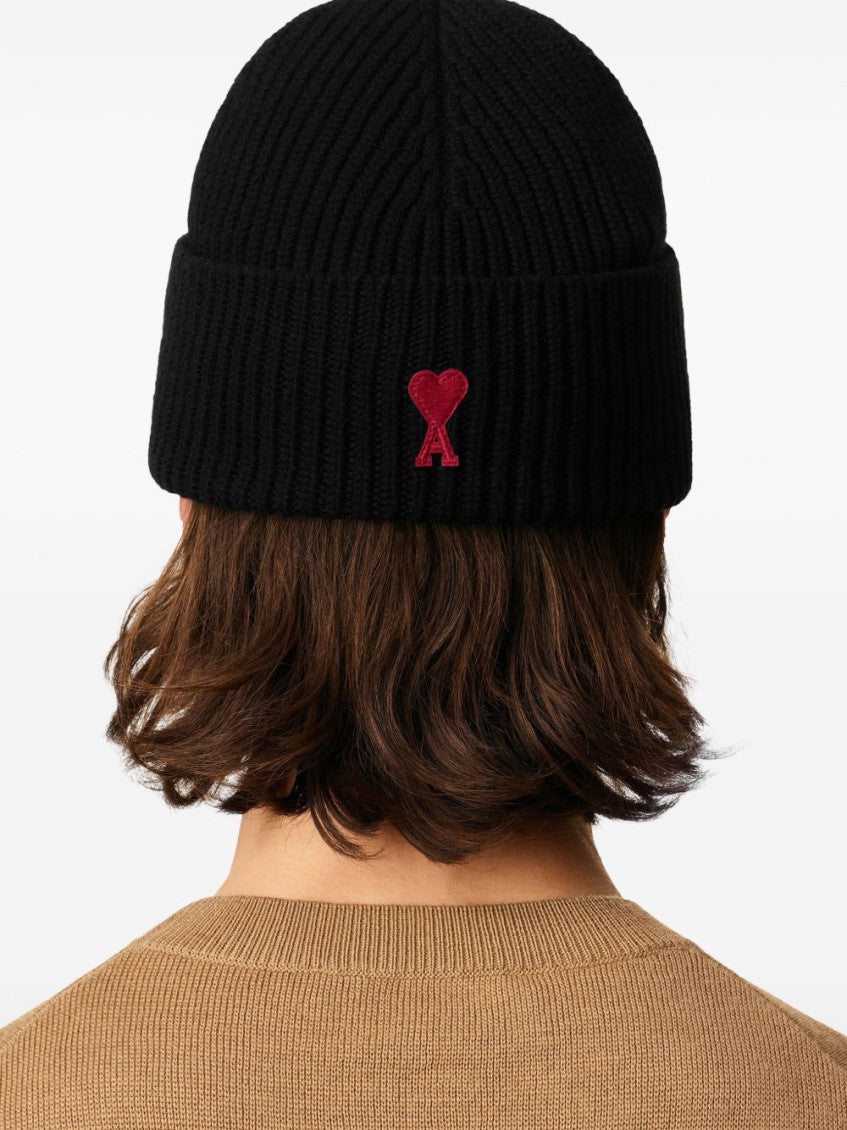 Black Textured Beanie Cap 2