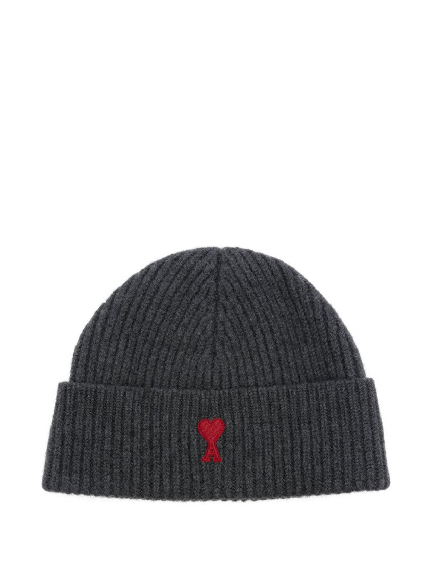 Grey Textured Beanie Hat 1
