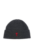 Grey Textured Beanie Hat 1