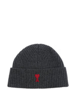Grey Textured Beanie Hat 1