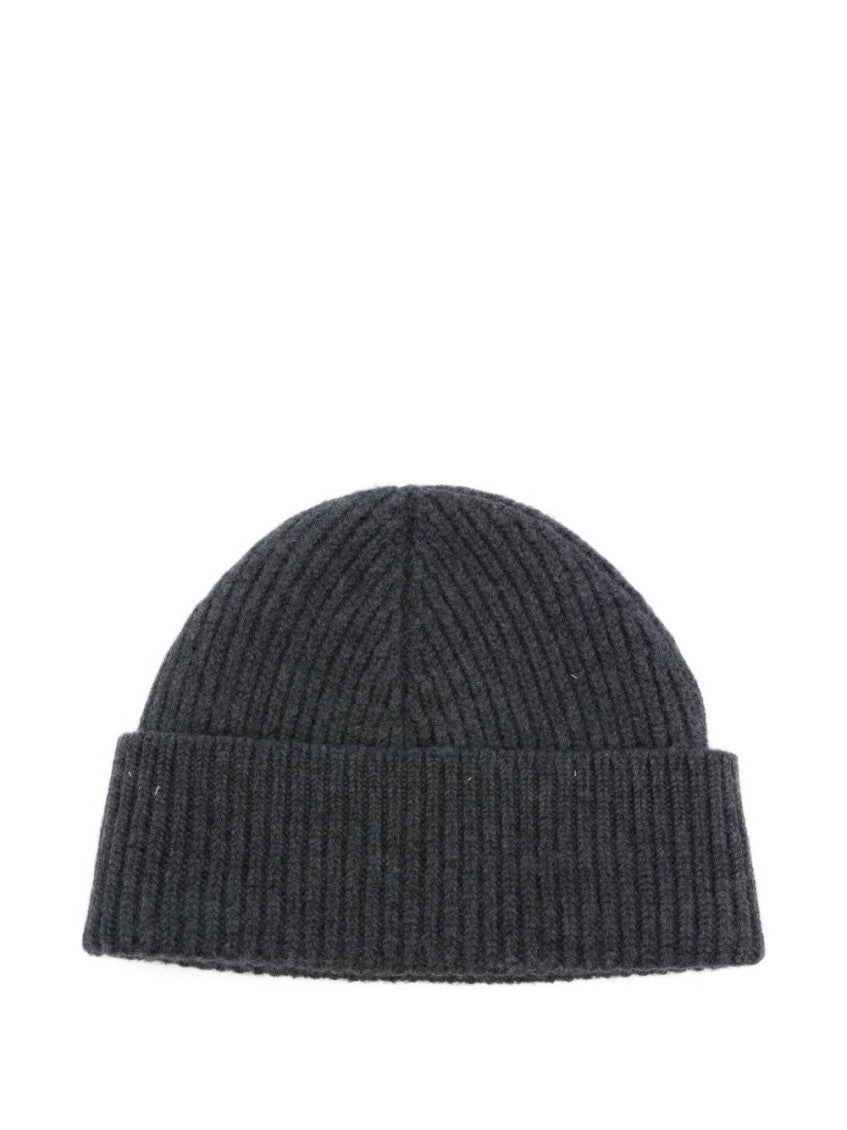 Grey Textured Beanie Hat 2