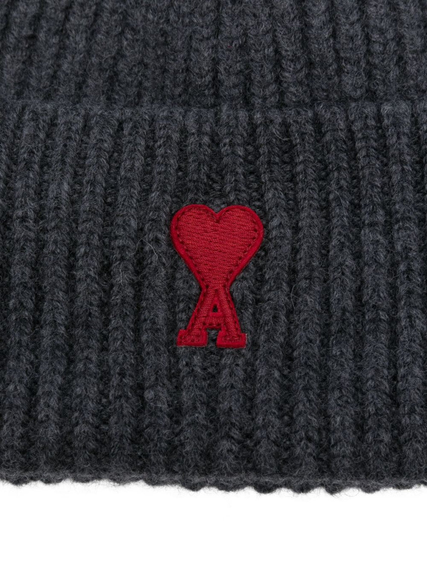Grey Textured Beanie Hat 3