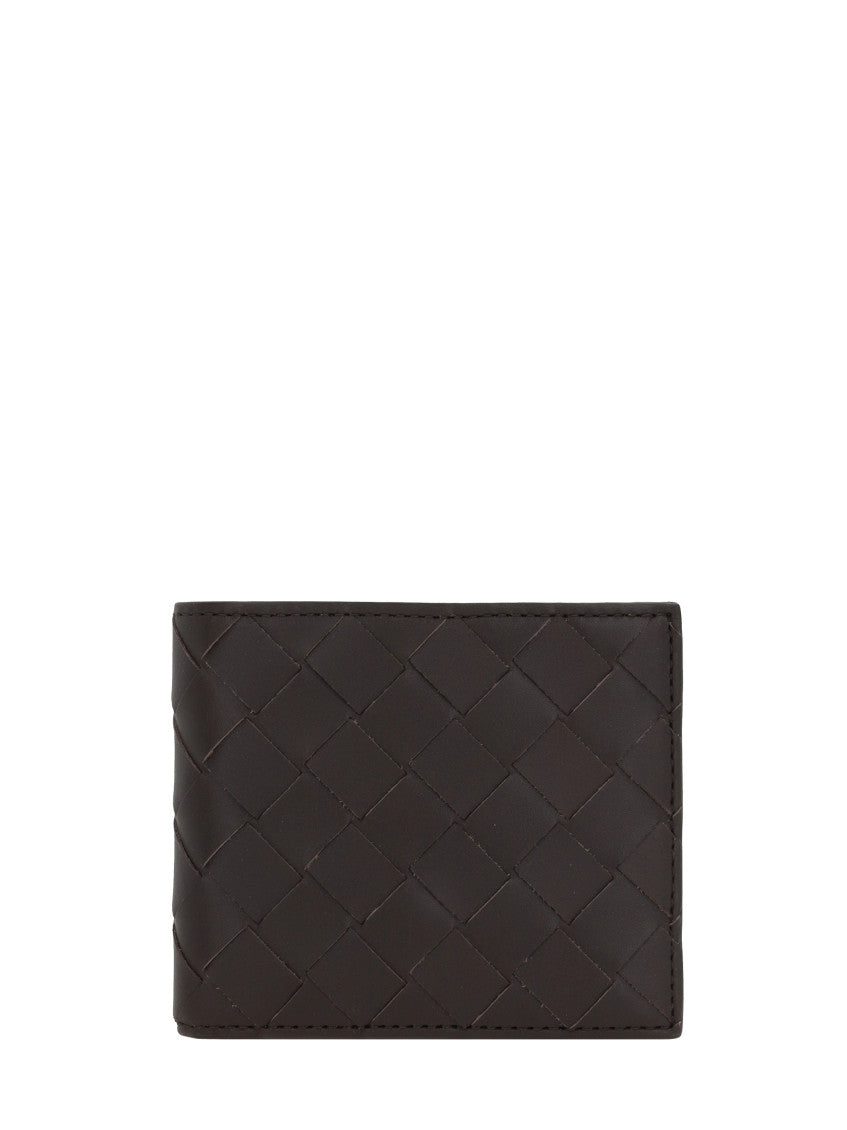 Brown Textured Intrecciato Pattern Wallet 1