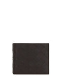 Brown Textured Intrecciato Pattern Wallet 1