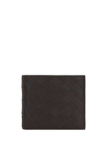Brown Textured Intrecciato Pattern Wallet 1