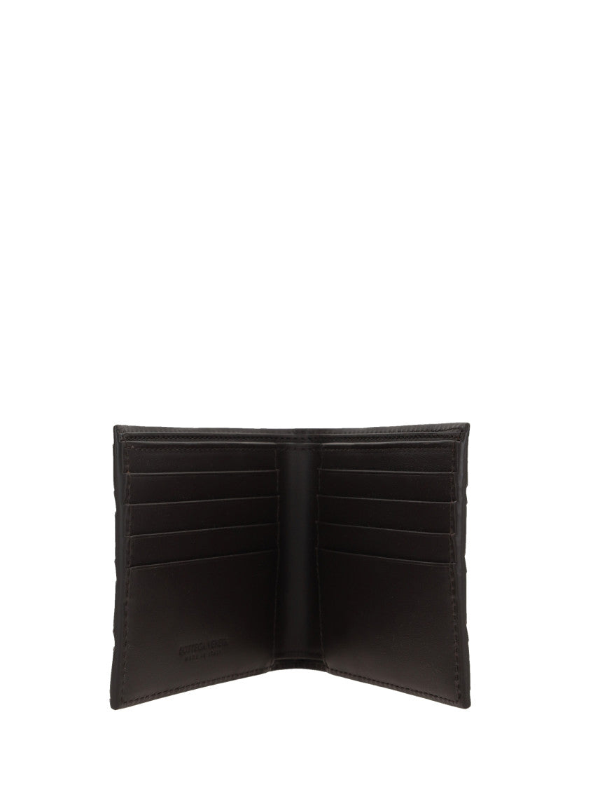Brown Textured Intrecciato Pattern Wallet 2