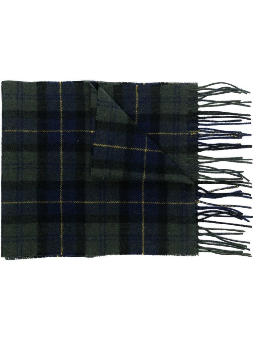 Green Check Pattern Scarf 1