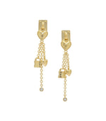 Golden Charm Dangler Earrings 1