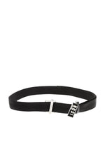 Black Logo Charm Belt 1