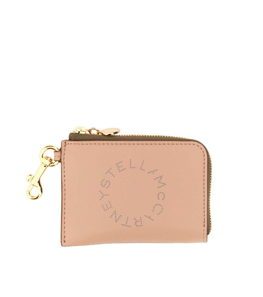 Light Pink Logo Zip Wallet 1