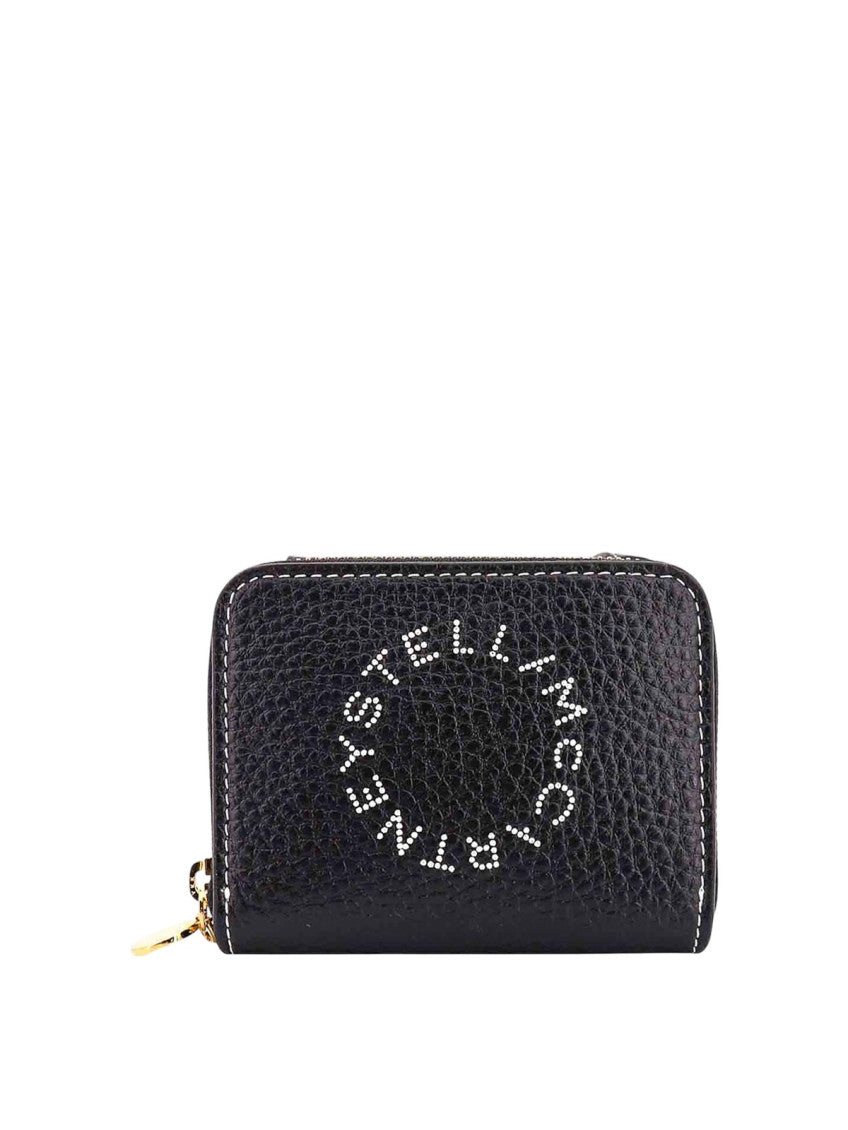 Black Logo Zip Wallet 1