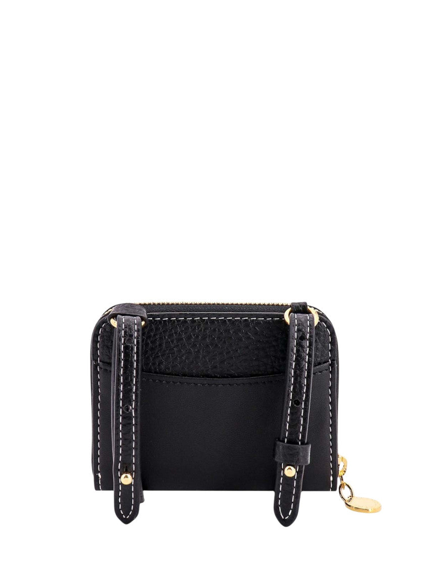 Black Logo Zip Wallet 3