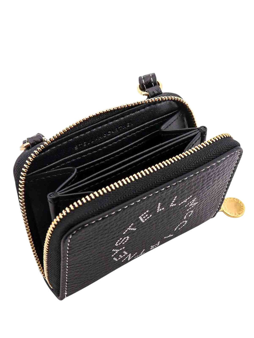 Black Logo Zip Wallet 5