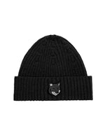 Black Logo Beanie Cap 1