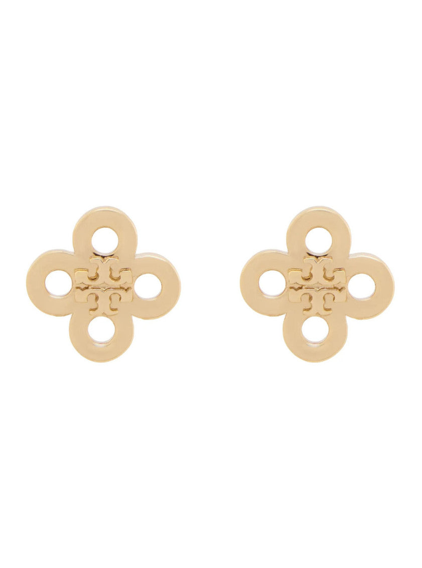 Golden Logo Stud Earrings 1