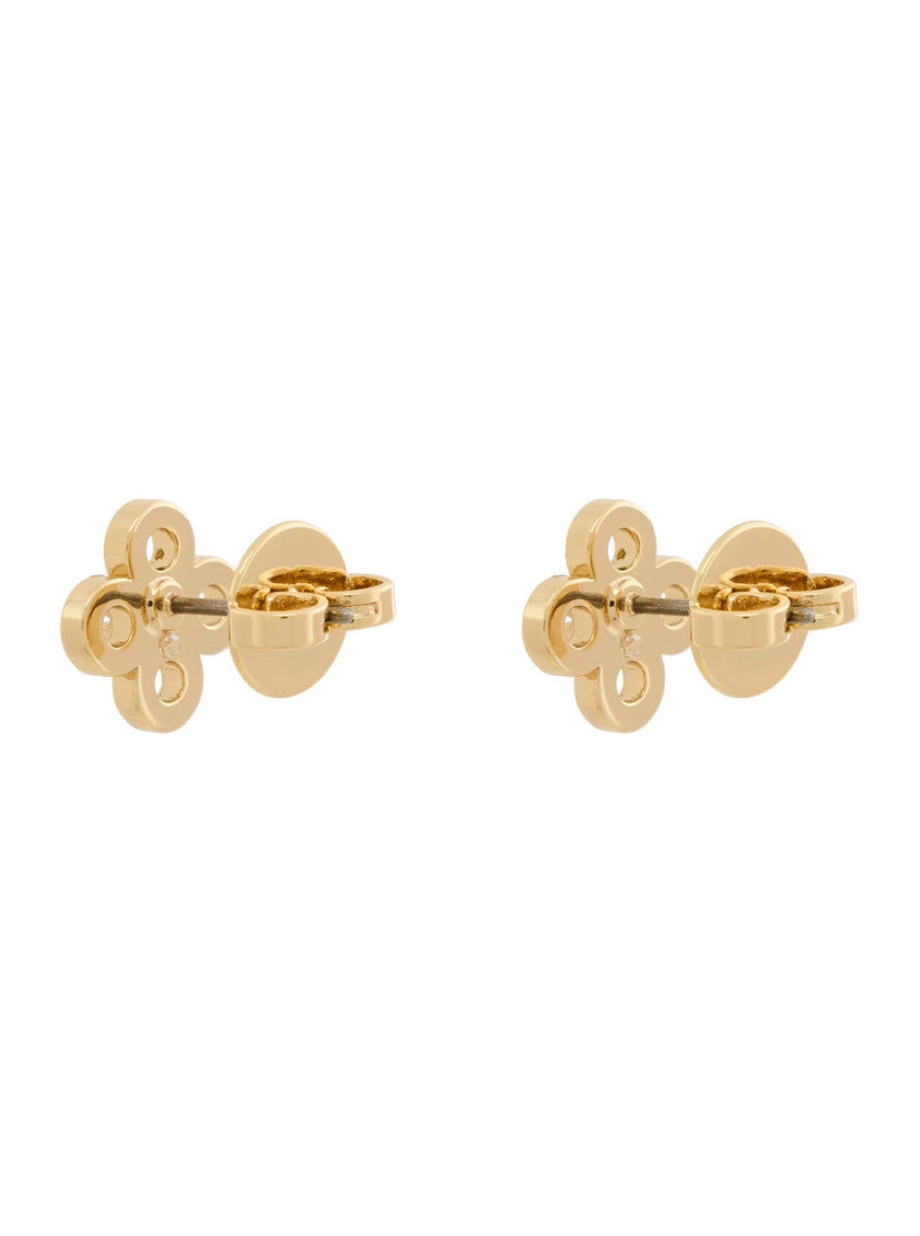 Golden Logo Stud Earrings 2