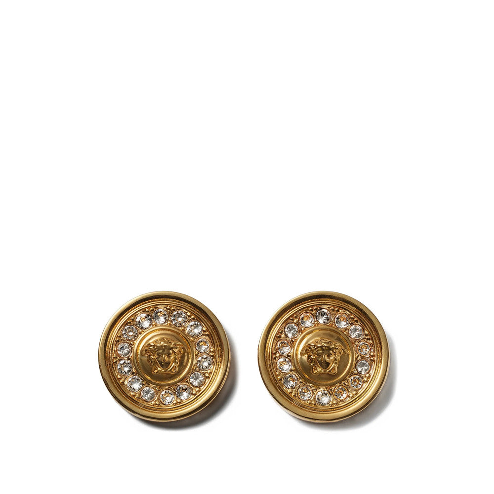 Golden Medusa Stud Earrings 1