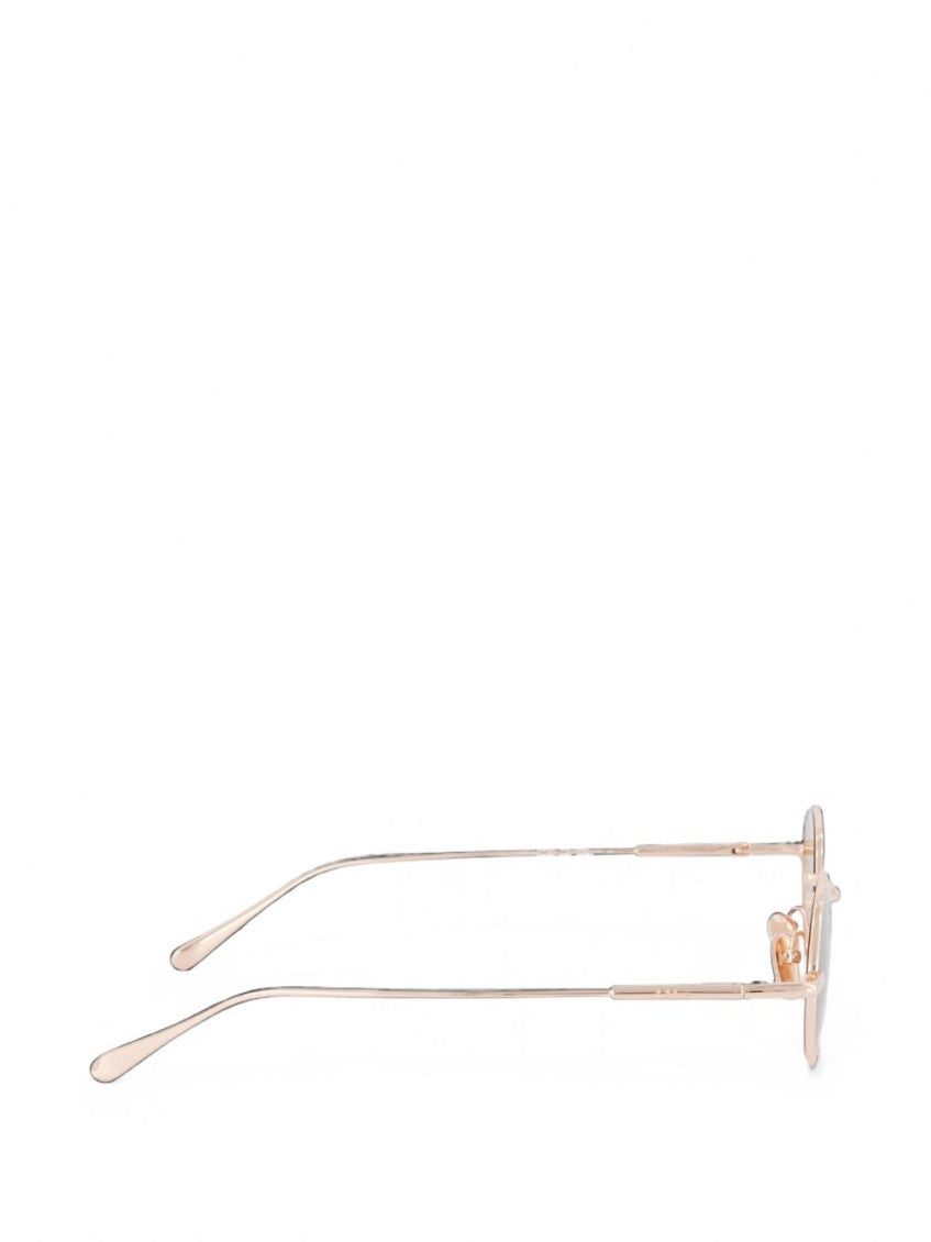 Rose Gold Round Sunglasses 2