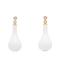 White Jade Drop Earrings 1