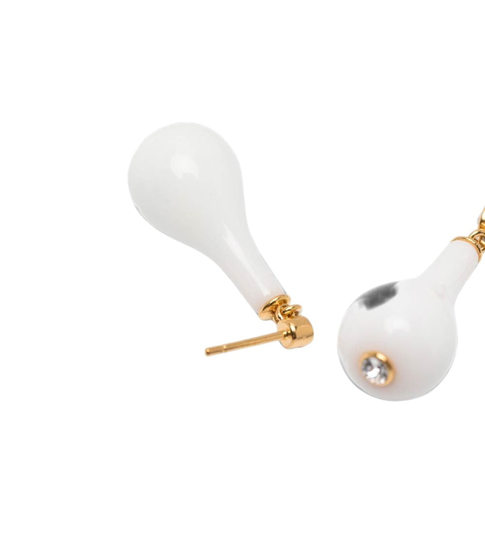 White Jade Drop Earrings 3