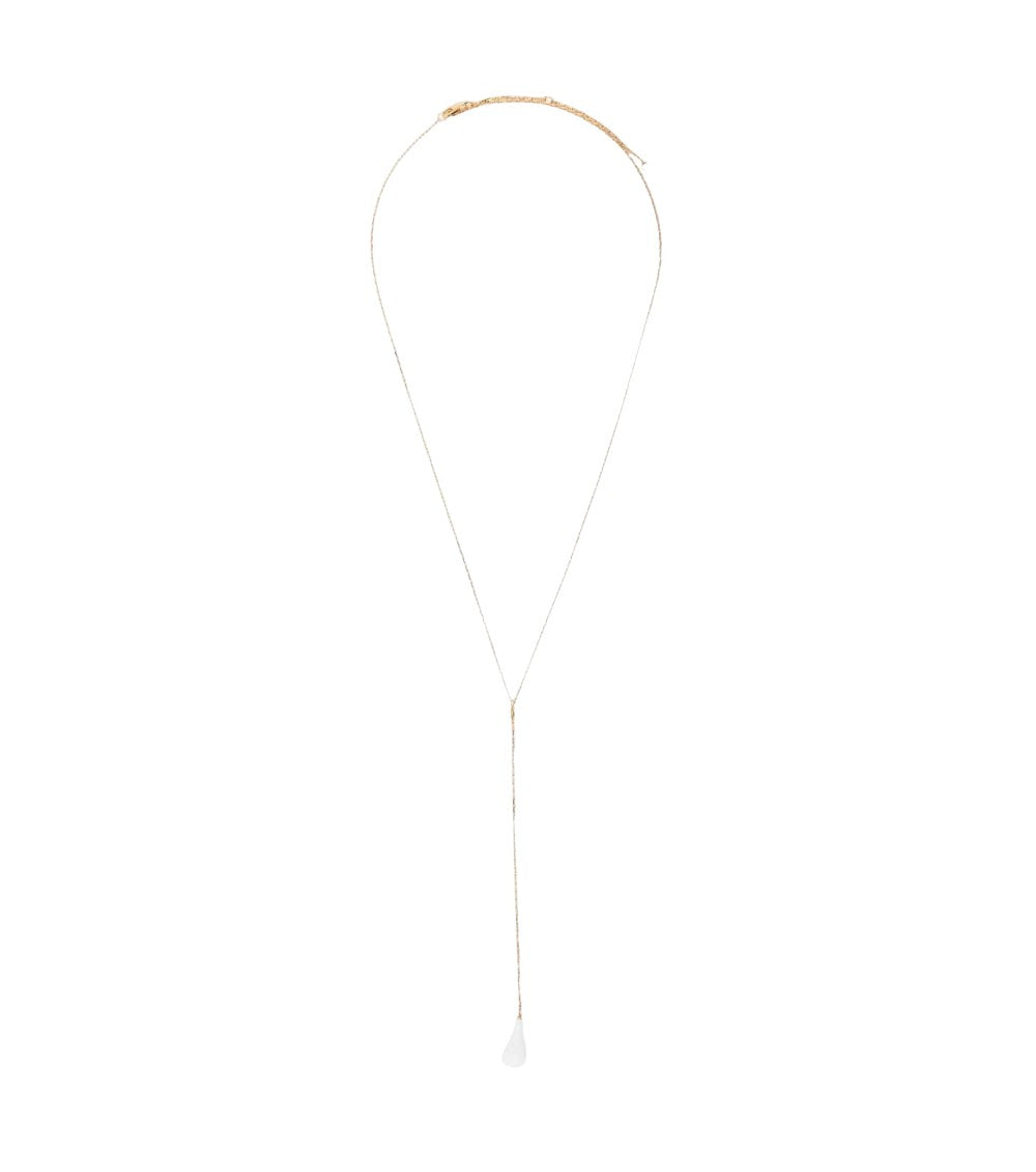 White Crystal Drop Necklace 1