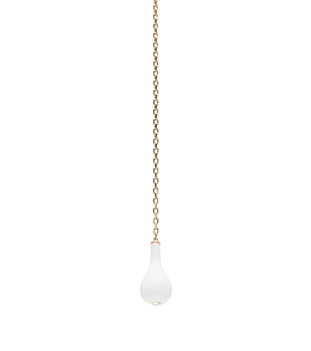 White Crystal Drop Necklace 2