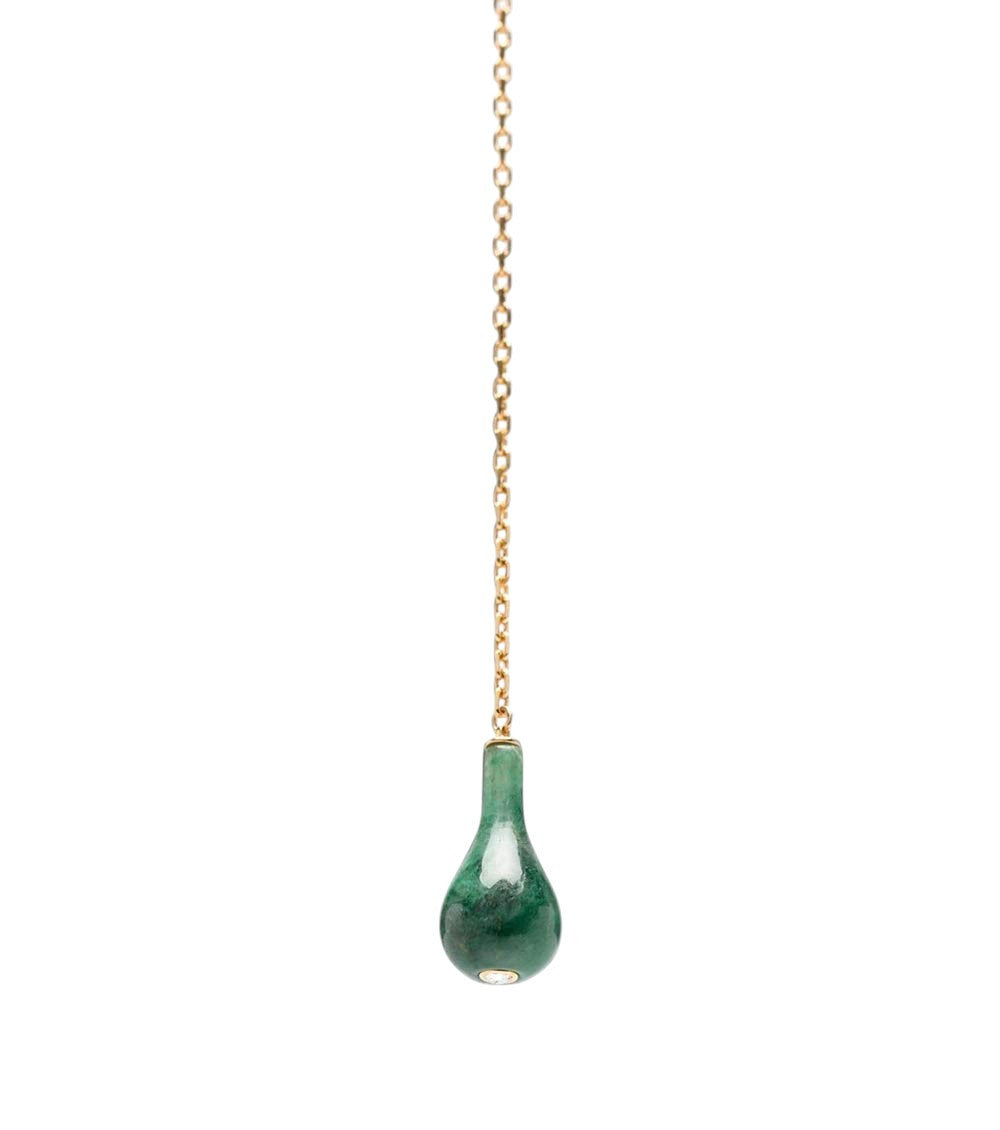 Golden Jade Drop Y Necklace 2